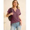 imageANRABESS Women Short Sleeve Waffle Knit Henley Shirts Casual Loose Summer Top High Low Slit TShirts Vacation ClothesMauve