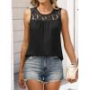 imageANRABESS Women Summer Lace Tank Tops 2026 Summer Sleeveless Loose Fit Curved Hem Flowy Shirts Dressy Casual Tunic BlouseBlack