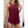 imageANRABESS Women Summer Lace Tank Tops 2026 Summer Sleeveless Loose Fit Curved Hem Flowy Shirts Dressy Casual Tunic BlouseBurgundy