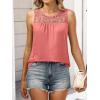imageANRABESS Women Summer Lace Tank Tops 2026 Summer Sleeveless Loose Fit Curved Hem Flowy Shirts Dressy Casual Tunic BlouseCoral