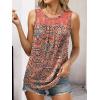 imageANRABESS Women Summer Lace Tank Tops 2026 Summer Sleeveless Loose Fit Curved Hem Flowy Shirts Dressy Casual Tunic BlouseOrange Print