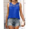 imageANRABESS Women Summer Lace Tank Tops 2026 Summer Sleeveless Loose Fit Curved Hem Flowy Shirts Dressy Casual Tunic BlouseRoayl Blue