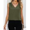 imageANRABESS Women Tank Tops Ruched Shoulder Dressy Blouse Business Casual Outfits Sleeveless V Neck Shirt Beach Vacation ClothesArmy Green