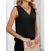 imageANRABESS Women Tank Tops Ruched Shoulder Dressy Blouse Business Casual Outfits Sleeveless V Neck Shirt Beach Vacation ClothesBlack