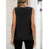 imageANRABESS Women Tank Tops Ruched Shoulder Dressy Blouse Business Casual Outfits Sleeveless V Neck Shirt Beach Vacation ClothesBlack