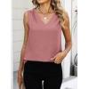 imageANRABESS Women Tank Tops Ruched Shoulder Dressy Blouse Business Casual Outfits Sleeveless V Neck Shirt Beach Vacation ClothesDusty Rose