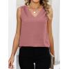 imageANRABESS Women Tank Tops Ruched Shoulder Dressy Blouse Business Casual Outfits Sleeveless V Neck Shirt Beach Vacation ClothesDusty Rose