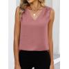 imageANRABESS Women Tank Tops Ruched Shoulder Dressy Blouse Business Casual Outfits Sleeveless V Neck Shirt Beach Vacation ClothesDusty Rose