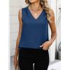imageANRABESS Women Tank Tops Ruched Shoulder Dressy Blouse Business Casual Outfits Sleeveless V Neck Shirt Beach Vacation ClothesNavy Blue