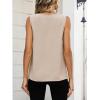 imageANRABESS Women Tank Tops Ruched Shoulder Dressy Blouse Business Casual Outfits Sleeveless V Neck Shirt Beach Vacation ClothesParchment
