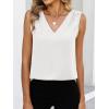 imageANRABESS Women Tank Tops Ruched Shoulder Dressy Blouse Business Casual Outfits Sleeveless V Neck Shirt Beach Vacation ClothesWhite