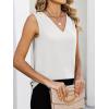imageANRABESS Women Tank Tops Ruched Shoulder Dressy Blouse Business Casual Outfits Sleeveless V Neck Shirt Beach Vacation ClothesWhite