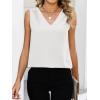 imageANRABESS Women Tank Tops Ruched Shoulder Dressy Blouse Business Casual Outfits Sleeveless V Neck Shirt Beach Vacation ClothesWhite