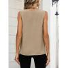 imageANRABESS Women Tank Tops Ruched Shoulder Dressy Blouse Business Casual Outfits Sleeveless V Neck Shirt Beach Vacation ClothesYellow Khaki