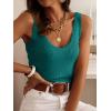 imageANRABESS Women Tank Tops Scoop Neck Ribbed Knit Summer Sweater 2026 Sleeveless Casual Shirts Cute Beach Vacation ClothesGreen