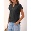 imageANRABESS Women Tops Short Sleeve V Neck Eyelet Shirts Dressy Casual Blouses 2026 Summer Tee TShirts Vacation OutfitsBlack