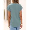 imageANRABESS Women Tops Short Sleeve V Neck Eyelet Shirts Dressy Casual Blouses 2026 Summer Tee TShirts Vacation OutfitsBlue Green