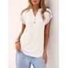 imageANRABESS Women Tops Short Sleeve V Neck Eyelet Shirts Dressy Casual Blouses 2026 Summer Tee TShirts Vacation OutfitsOffwhite