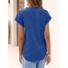 imageANRABESS Women Tops Short Sleeve V Neck Eyelet Shirts Dressy Casual Blouses 2026 Summer Tee TShirts Vacation OutfitsRoyal Blue