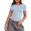 imageANRABESS Womens 3 Pack Short Sleeve Shirts 2026 Crop Tops Tight Fitted Basic Tees Workout T Shirts Y2k Clothes Summer OutfitBlackwhitehaze Blue