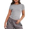 imageANRABESS Womens 3 Pack Short Sleeve Shirts 2026 Crop Tops Tight Fitted Basic Tees Workout T Shirts Y2k Clothes Summer OutfitBlackwhitelight Grey