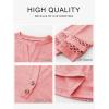imageANRABESS Womens 34 Length Lace Sleeve Tops Henley V Neck Shirts Dressy Casual Business Blouses 2026 Spring TShirts OutfitsCoral