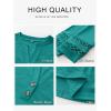 imageANRABESS Womens 34 Length Lace Sleeve Tops Henley V Neck Shirts Dressy Casual Business Blouses 2026 Spring TShirts OutfitsCyan Green