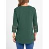 imageANRABESS Womens 34 Length Lace Sleeve Tops Henley V Neck Shirts Dressy Casual Business Blouses 2026 Spring TShirts OutfitsForest Green