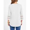 imageANRABESS Womens 34 Length Lace Sleeve Tops Henley V Neck Shirts Dressy Casual Business Blouses 2026 Spring TShirts OutfitsWhite