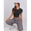 imageANRABESS Womens Basic Tee Summer Outfits Crewneck Short Sleeve Crop Tops Slim Fitted T Shirts Y2k 2026 Trendy ClothingBlack