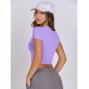 imageANRABESS Womens Basic Tee Summer Outfits Crewneck Short Sleeve Crop Tops Slim Fitted T Shirts Y2k 2026 Trendy ClothingLight Purple