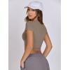 imageANRABESS Womens Basic Tee Summer Outfits Crewneck Short Sleeve Crop Tops Slim Fitted T Shirts Y2k 2026 Trendy ClothingLight Tan