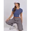 imageANRABESS Womens Basic Tee Summer Outfits Crewneck Short Sleeve Crop Tops Slim Fitted T Shirts Y2k 2026 Trendy ClothingNavy Blue