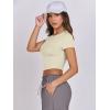 imageANRABESS Womens Basic Tee Summer Outfits Crewneck Short Sleeve Crop Tops Slim Fitted T Shirts Y2k 2026 Trendy ClothingParchment