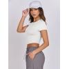 imageANRABESS Womens Basic Tee Summer Outfits Crewneck Short Sleeve Crop Tops Slim Fitted T Shirts Y2k 2026 Trendy ClothingWhite