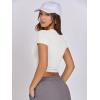 imageANRABESS Womens Basic Tee Summer Outfits Crewneck Short Sleeve Crop Tops Slim Fitted T Shirts Y2k 2026 Trendy ClothingWhite
