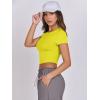 imageANRABESS Womens Basic Tee Summer Outfits Crewneck Short Sleeve Crop Tops Slim Fitted T Shirts Y2k 2026 Trendy ClothingYellow
