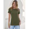imageANRABESS Womens Boat Neck Tops Short Sleeve TShirts Causal Fashion Tee Shirts 2026 Summer Spring ClothesArmy Green