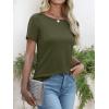imageANRABESS Womens Boat Neck Tops Short Sleeve TShirts Causal Fashion Tee Shirts 2026 Summer Spring ClothesArmy Green