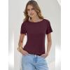 imageANRABESS Womens Boat Neck Tops Short Sleeve TShirts Causal Fashion Tee Shirts 2026 Summer Spring ClothesBurgundy