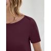 imageANRABESS Womens Boat Neck Tops Short Sleeve TShirts Causal Fashion Tee Shirts 2026 Summer Spring ClothesBurgundy
