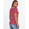 imageANRABESS Womens Boat Neck Tops Short Sleeve TShirts Causal Fashion Tee Shirts 2026 Summer Spring ClothesRed White Stripe