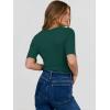 imageANRABESS Womens Half Sleeve Crewneck Tops Ribbed Knit Slim Fit Shirts Basic Tee 2026 Spring Summer Dressy Casual TShirtsForest Green