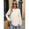 imageANRABESS Womens Long Sleeve Henley Tops Tunic Sweatshirt Loose Slit Casual Button Shirts Pullover 2026 Spring Winter OutfitsBeige