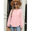 imageANRABESS Womens Long Sleeve Henley Tops Tunic Sweatshirt Loose Slit Casual Button Shirts Pullover 2026 Spring Winter OutfitsPink