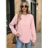 imageANRABESS Womens Long Sleeve Henley Tops Tunic Sweatshirt Loose Slit Casual Button Shirts Pullover 2026 Spring Winter OutfitsPink