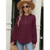 imageANRABESS Womens Long Sleeve Henley Tops Tunic Sweatshirt Loose Slit Casual Button Shirts Pullover 2026 Spring Winter OutfitsWine Red