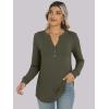 imageANRABESS Womens Long Sleeve Shirts Henley Tops Dressy Casual Blouse Trendy 2025 Fall Clothes Spring Vacation OutfitsArmy Green