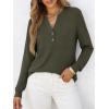 imageANRABESS Womens Long Sleeve Shirts Henley Tops Dressy Casual Blouse Trendy 2025 Fall Clothes Spring Vacation OutfitsArmy Green