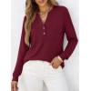 imageANRABESS Womens Long Sleeve Shirts Henley Tops Dressy Casual Blouse Trendy 2025 Fall Clothes Spring Vacation OutfitsBurgundy